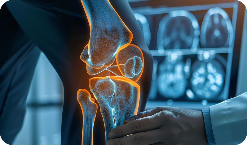 Medical examination of a knee joint